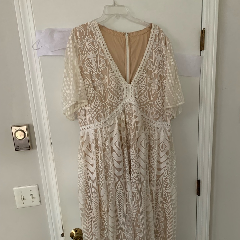 Ivory/ champagne long dress size XXL